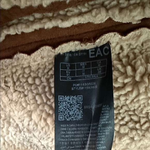 Guess Brown Shearling Jacket - Picture 6 of 11